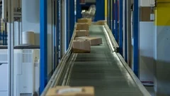 Shipping And Scanning Packages Time Lapse