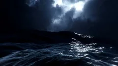 In the Middle of a Stormy Sea with Lightnings