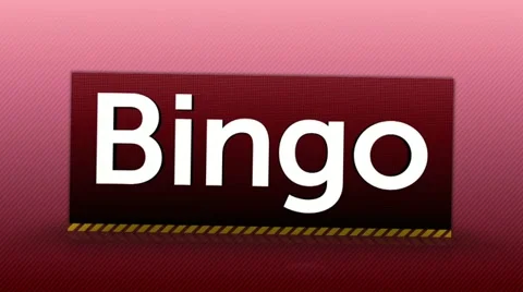09 bingo red text Stock Footage