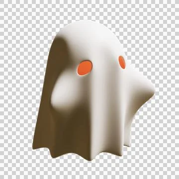 09 Halloween Ghost 3D Render Element Illustrazione stock