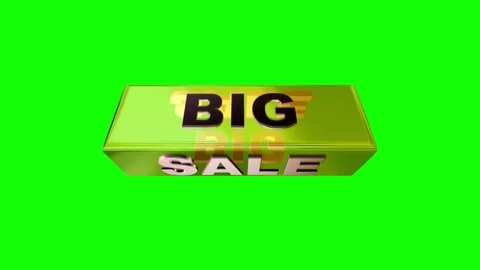 09 Text Animation with Graphics Glass Ingot Big Sale Stock-Footage 129312294