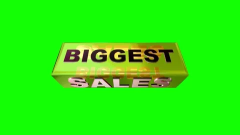 09 Text Animation with Graphics Glass Ingot Biggest Sales 库存影片 129312538