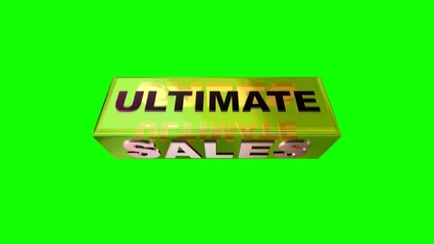 09 Text Animation with Graphics Glass Ingot Ultimate Sales 库存影片 129313041