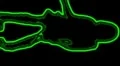 09 - Vertical HD sexy dancer silhouette - green neon on black HD Footage