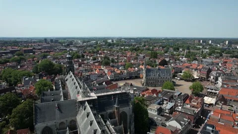 090 - Gouda - Centrum - St Jan - Steiger Stock Footage 228687658