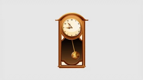 09.00 wall clock alpha 動画素材 276683014