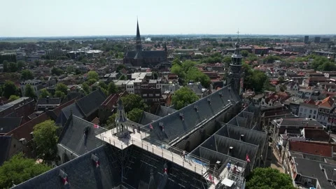 091 - Gouda - Centrum - St Jan - Steiger Stock Footage 228687641