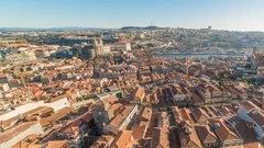 Aerial view old Porto (Oporto), Portugal