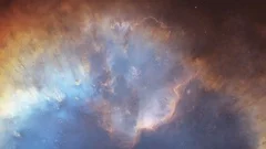 Space journey approaching nebula 4K