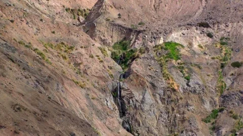 0922  Small mountain water fall, Los Andes, Chile Stock Footage 33667081