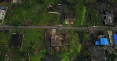 Aerial view Hurricane Maria is the worst natural disaster to affect Puerto Rico.