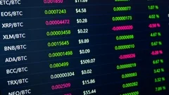 Bitcoin, Ethereum cryptocurrency, internet money price, market value on exchange