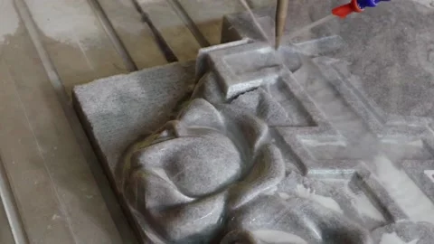 094 stone milling Stock Footage 154203787
