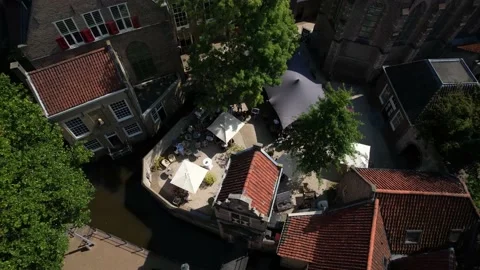 095 - Gouda - Centrum - St Jan - Museum Gouda tuin Stock Footage 228687695