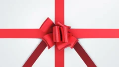 Opening Beautiful Gift Box With Ribbons and Big Bow. 5 videos in 1. Unpacking