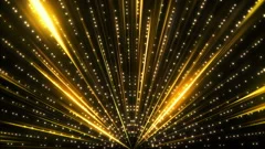 Gold Stage Glitter Glamour Luxury Awards Show Glow Shining Ceremony Lights 4K  B