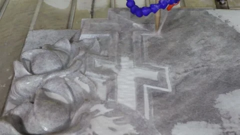 096 stone milling Stock Footage 154203805