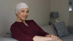 Mature woman suffering from cancer