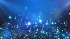 Light Blue Floating Shining Stars Looping Motion Background