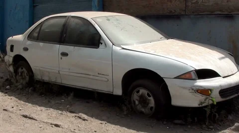 0973 Old car Stock Footage 33984247