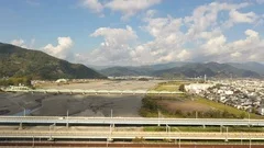 Aerial View Of Shizuoka City Bridges