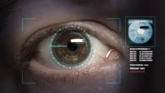 Futuristic Computer Biometric Eye Scan of Iris