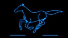 Running horse animation -  Loop