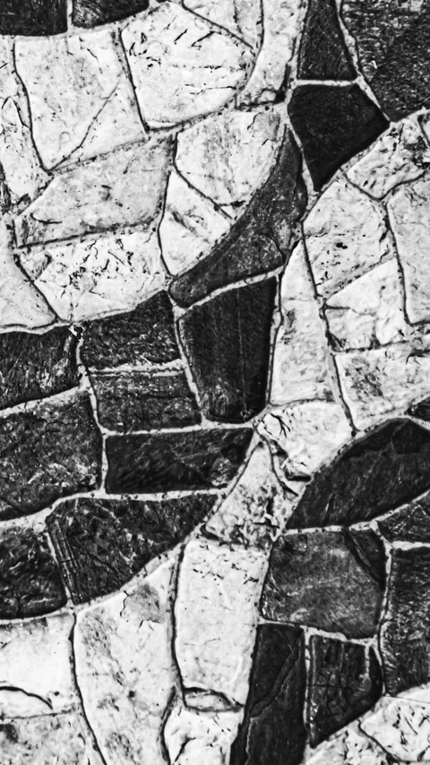 099_Textured stone wall pattern close up.mp4 Stock Footage 345817819