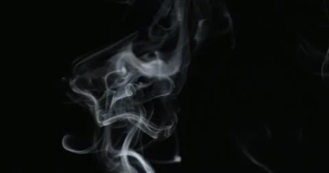 09_WhiteSmoke_BurningOnBlack3 Video stock 53344603