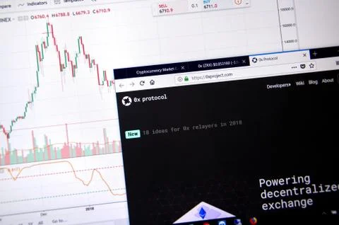 0x Protocol home page Foto stock