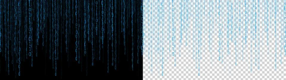 1 0 bit binnary falling Illustrazione stock