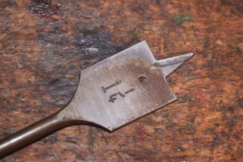 1 1/4 Flathead drill bit Stock Photos