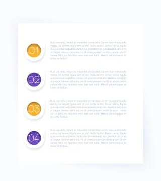 1, 2, 3, 4 steps, progress bar, vector infographics イラスト素材