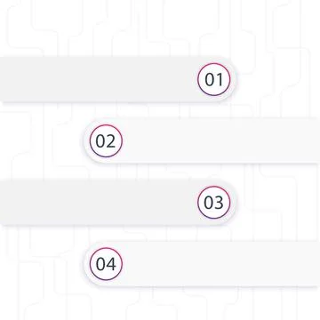 1, 2, 3, 4 steps, timeline, vector infographics elements Stock Illustration