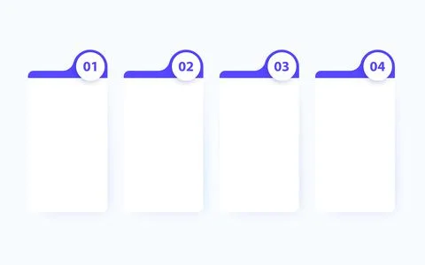 1, 2, 3, 4 steps for business infographics Stock Illustration