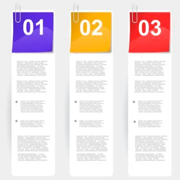 1-2-3 paper options eps10 vector illustration Stock Illustration