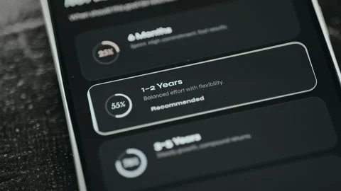 1-2 years timeframe selected for a specific goal Stock Footage 332079697