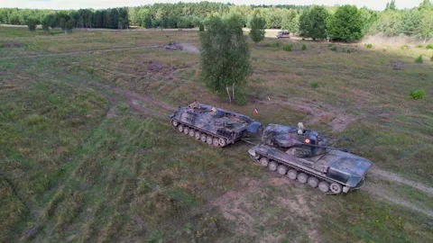 1 360 flight around Flakpanzer Gepard 1 Stock-Footage 250979880