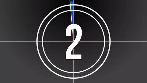 1 to 5 Counting Animation clock or stopwatch animation. 스톡 동영상 299837213