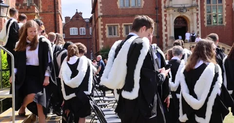 1 7 2022 Large team of happy British and international Graduate students with Stock Footage 215560369