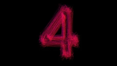 1 to 9 number animation Stock Footage 258144196