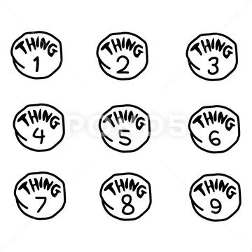 1-9 sign things graphic printable. circles with numbers one, two, three ...