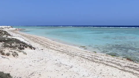 1 Beautiful Beach And Red Sea With Reef In Egypt Video stock 332717387