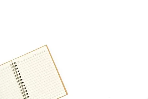 1 book opened on a white background Stock Photos