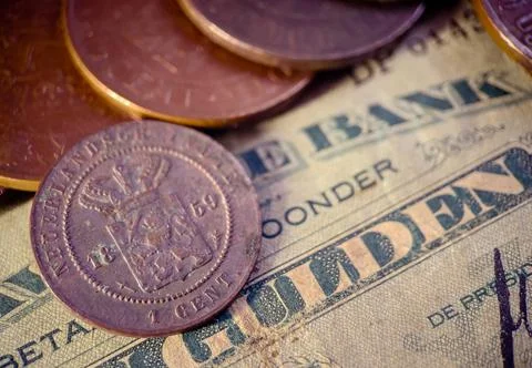 1 cent ancient coin. Foto stock