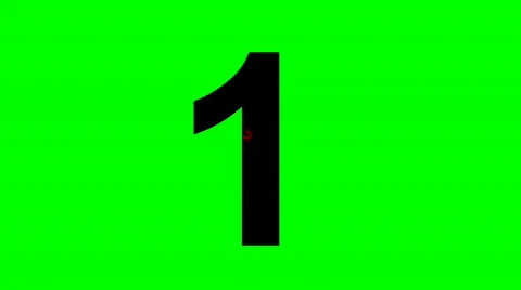 "1" Chromakey Green Screen Animated Fire Snow Water Explosion Lettering Stock Footage 133012