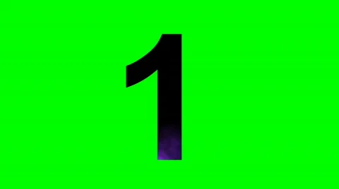 "1" Chromakey Green Screen Animated Fire Snow Water Explosion Lettering Stock Footage 133079