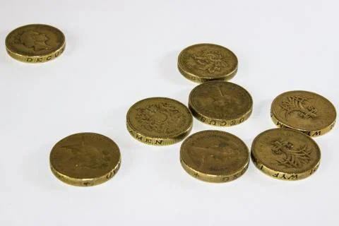 £1 Coins Stock Photos