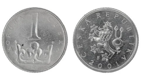 1 cz krona Stock Photos