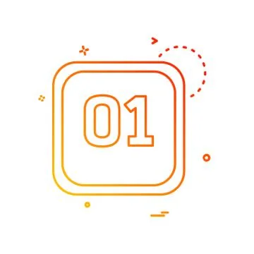 1 Date Calender icon design vector Stock Illustration